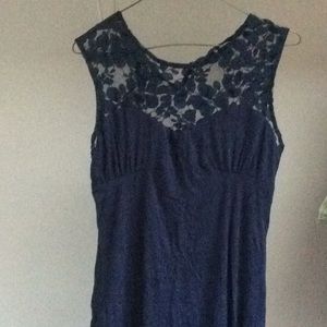 Sleeveless dress,blue